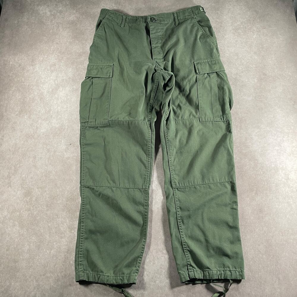 Propper Military Cargo Pants 32W Men Olive Green Cotton Button Fly Medium 32x29